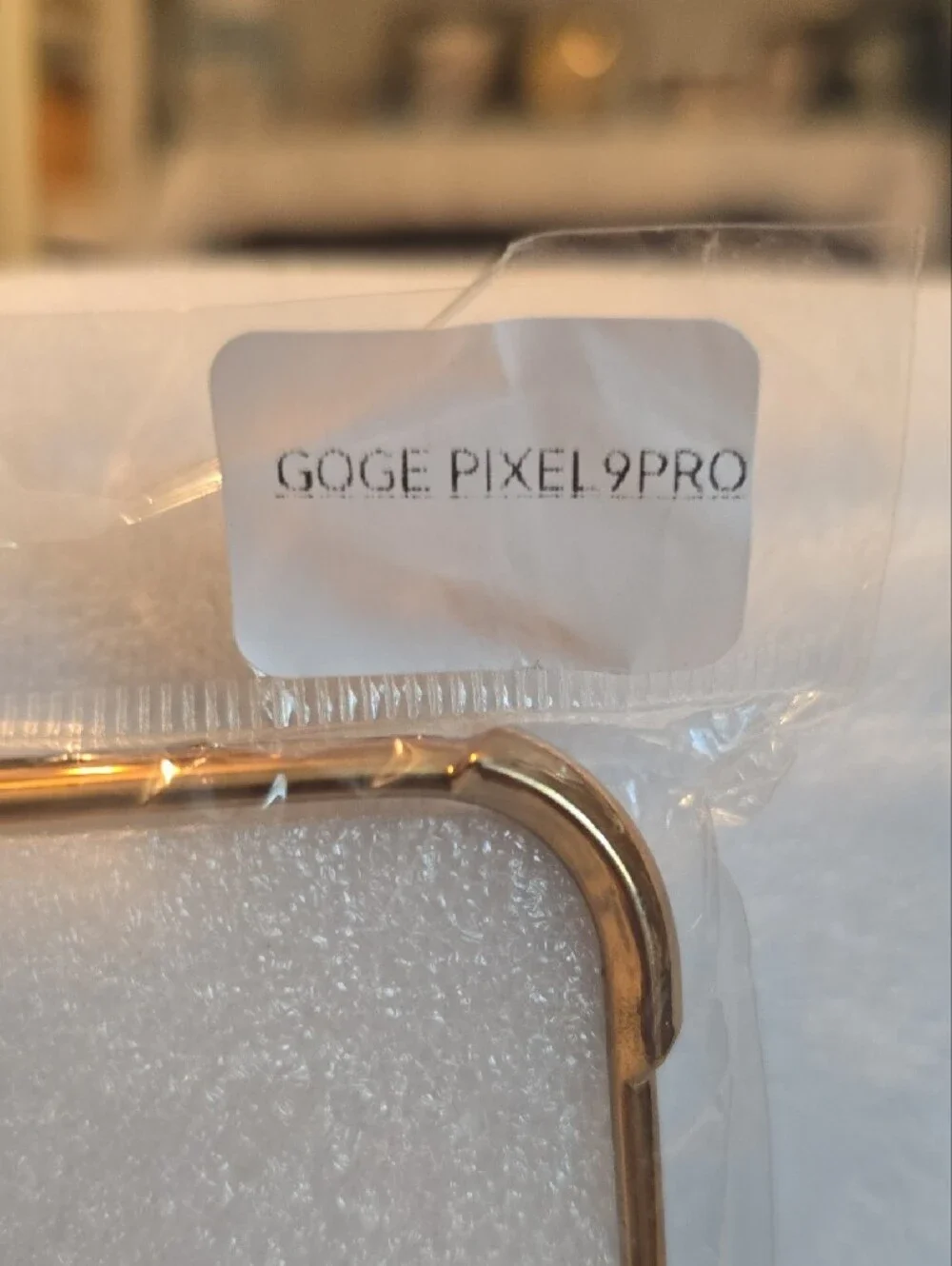 Google Pixel 9 Pro Clear Phone Case with Gold Trim